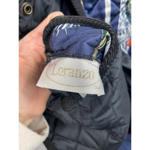Loranzo Italy 100% Silk Quilt Jacket One Size RARE - Picture 9 of 12